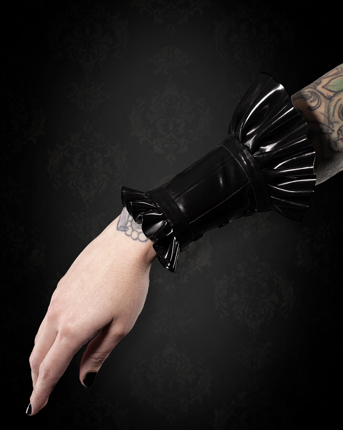Latex Ruffle Cuffs